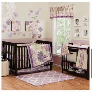 the peanutshell baby girl bedding set crib bedding set bed set Floral Dahlia